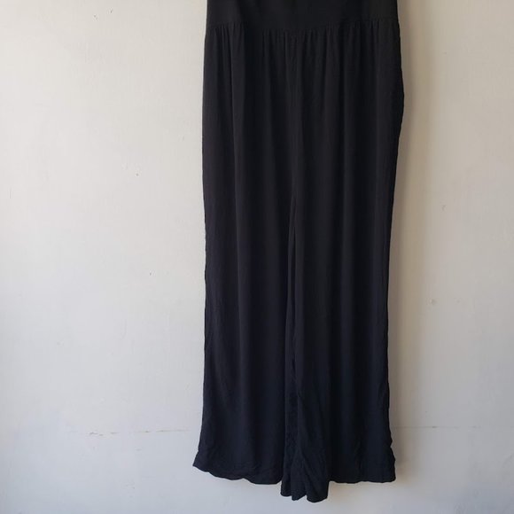 Madewell Smocked Crop Black Jumpsuit - Picture 4 of 8